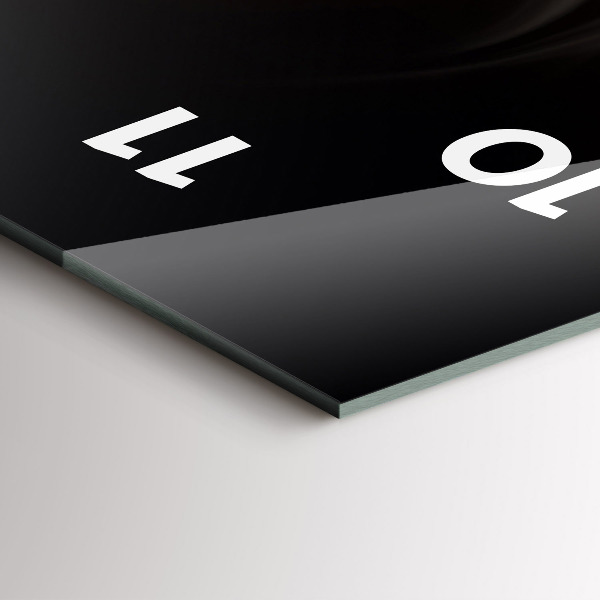 Ceas vertical de perete din sticlă O ceașcă de cafea