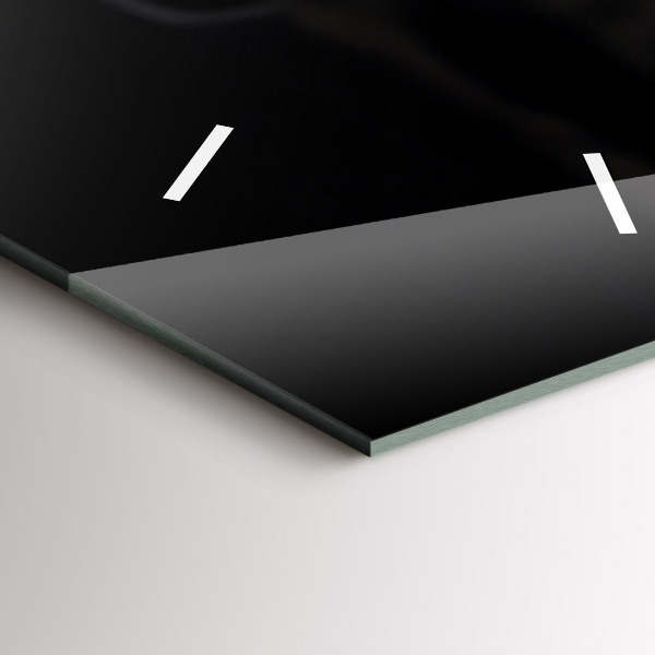 Ceas vertical de perete din sticlă ceașcă și boabe de cafea