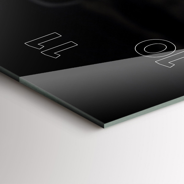 Ceas vertical de perete din sticlă ceașcă și boabe de cafea