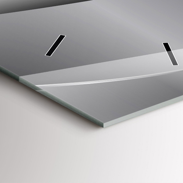 Ceas vertical de perete din sticlă Abstracția argintului