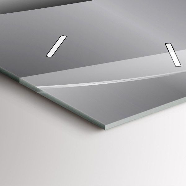 Ceas vertical de perete din sticlă Abstracția argintului