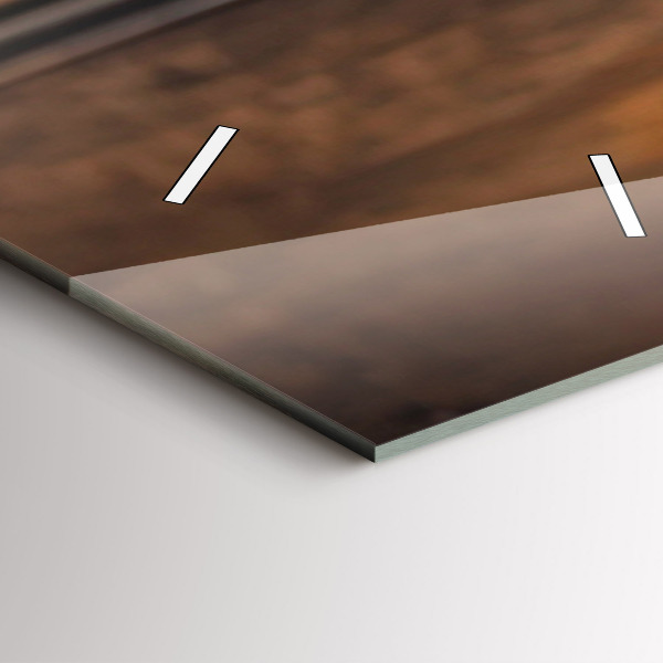 Ceas vertical de perete din sticlă O cană de cafea