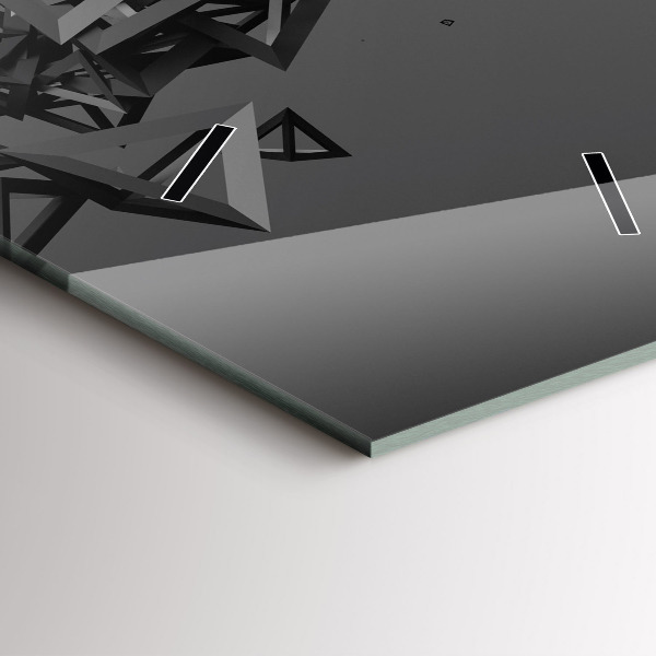 Ceas vertical de perete din sticlă Abstracție întunecată