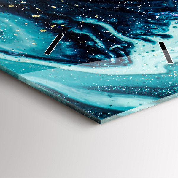 Ceas vertical de perete din sticlă Marmură abstractă