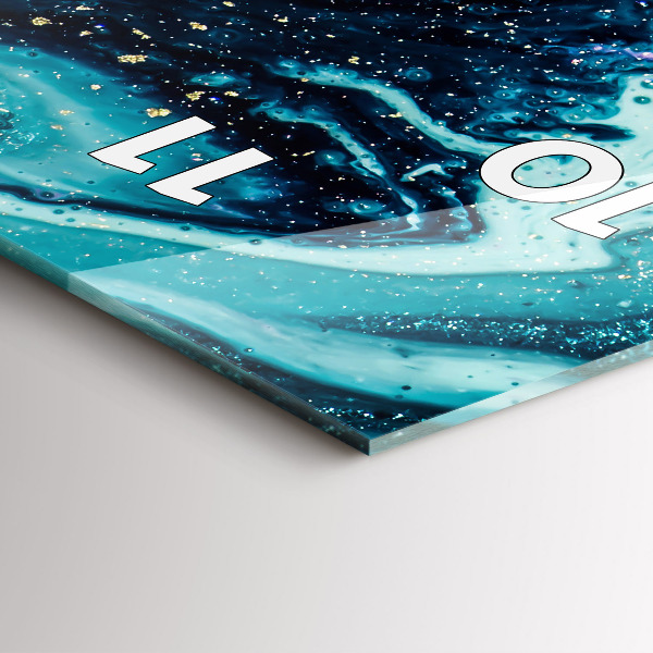 Ceas vertical de perete din sticlă Marmură abstractă