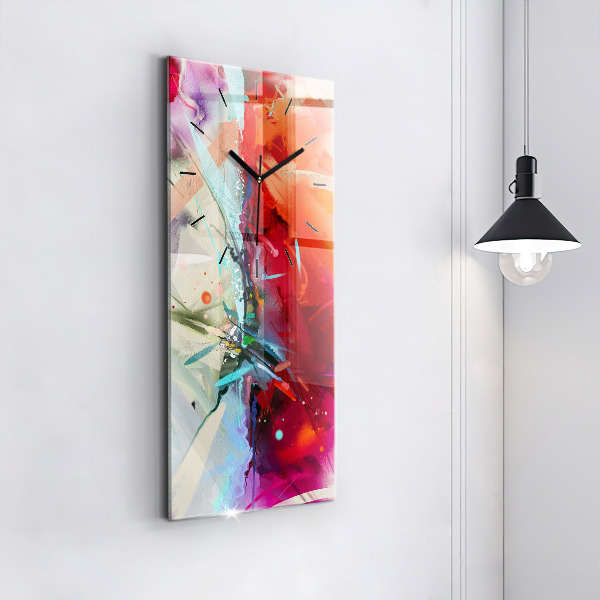 Ceas vertical de perete din sticlă Rânduri de condimente