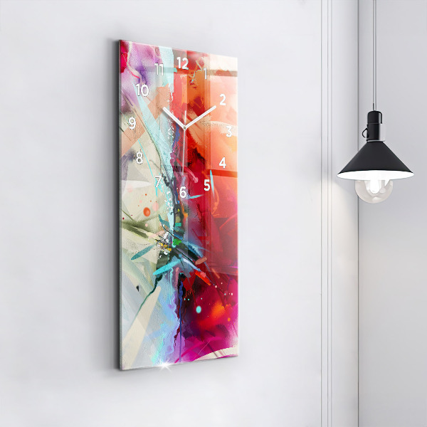 Ceas vertical de perete din sticlă Rânduri de condimente