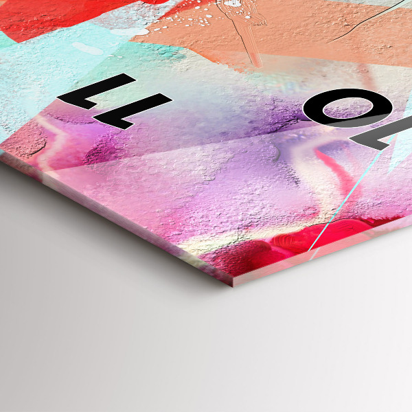 Ceas vertical de perete din sticlă Rânduri de condimente