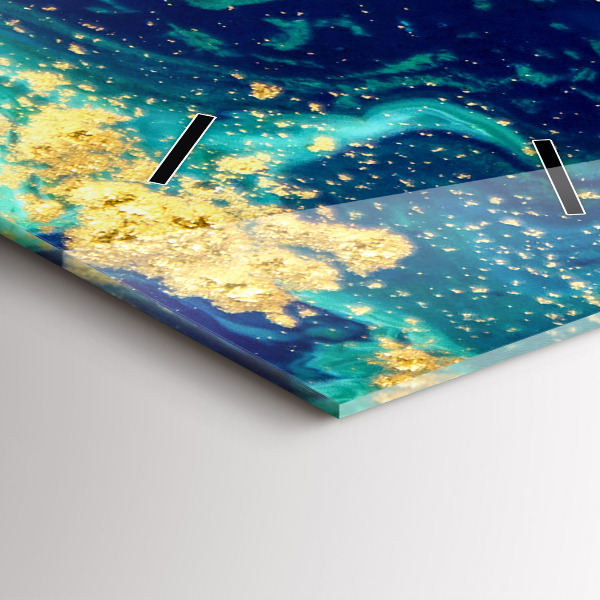 Ceas vertical de perete din sticlă Abstracția modernă