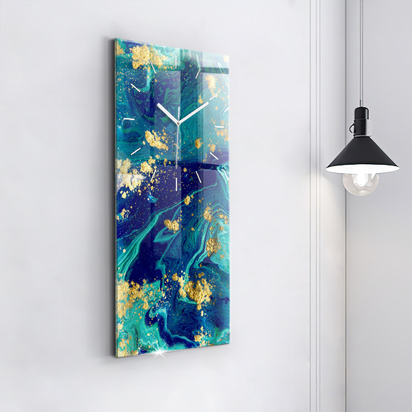 Ceas vertical de perete din sticlă Abstracția modernă