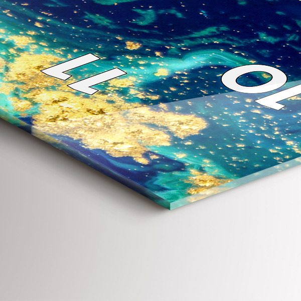 Ceas vertical de perete din sticlă Abstracția modernă