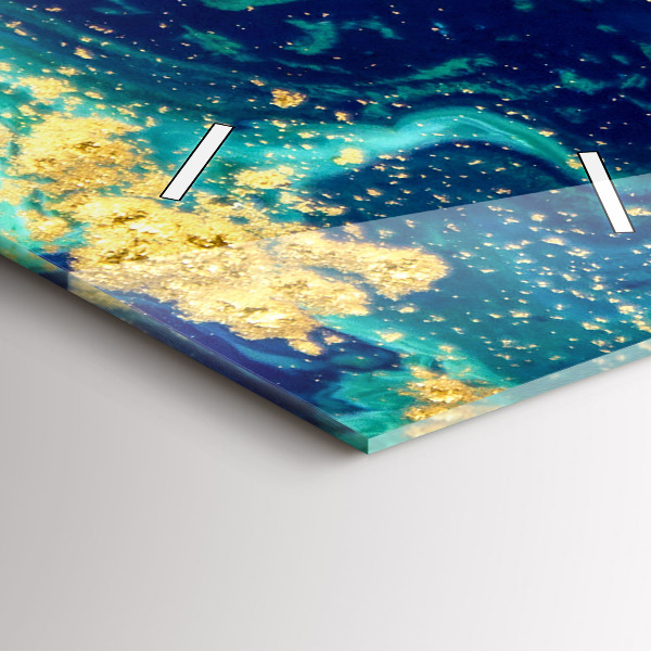 Ceas vertical de perete din sticlă Abstracția modernă