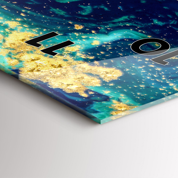 Ceas vertical de perete din sticlă Abstracția modernă