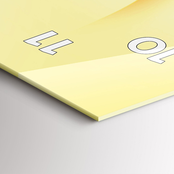 Ceas vertical de perete din sticlă Valuri abstracte