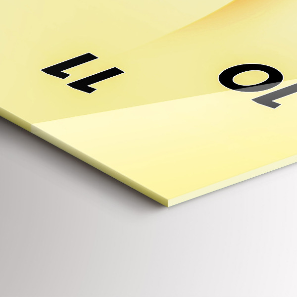 Ceas vertical de perete din sticlă Valuri abstracte