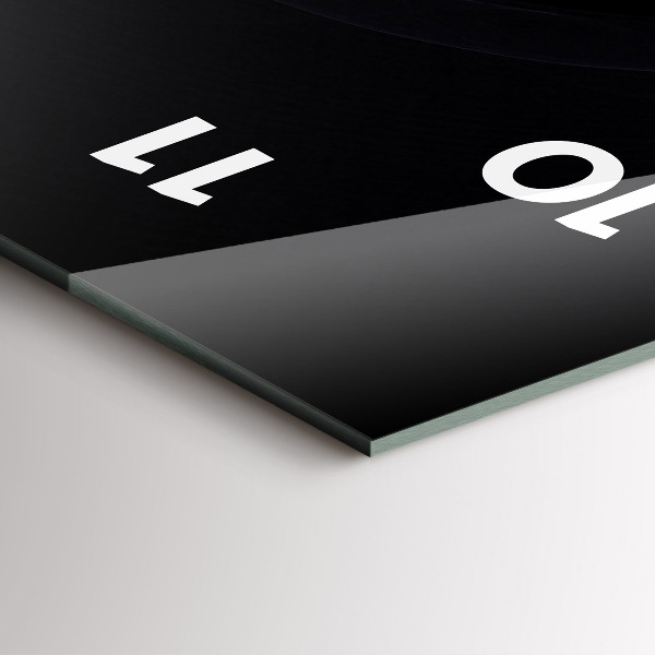 Ceas vertical de perete din sticlă Abstracție violet