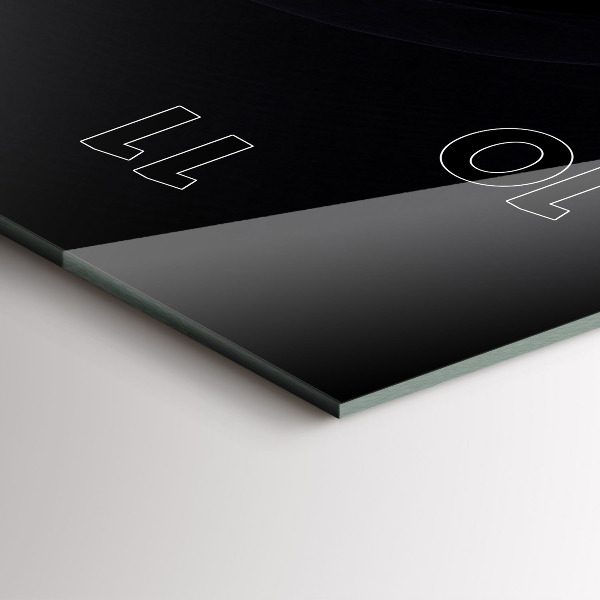 Ceas vertical de perete din sticlă Abstracție violet