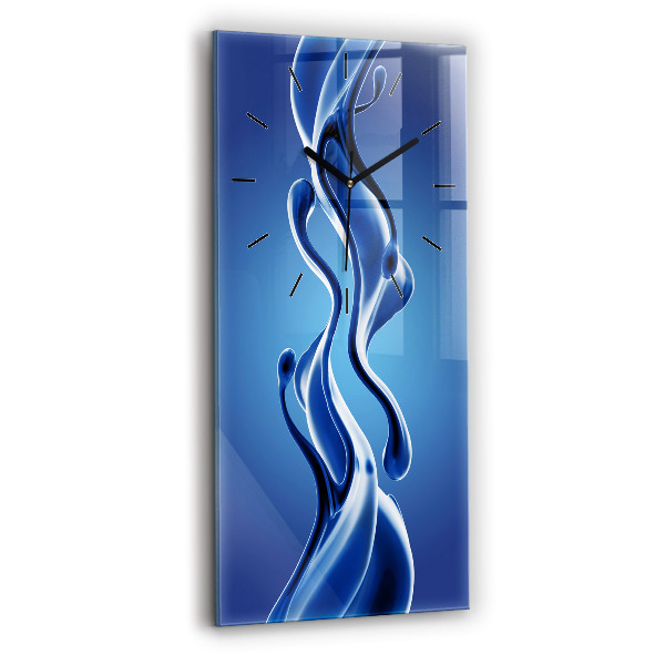 Ceas vertical de perete din sticlă Abstracție lichidă