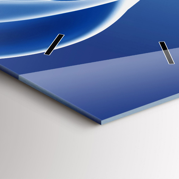 Ceas vertical de perete din sticlă Abstracție lichidă