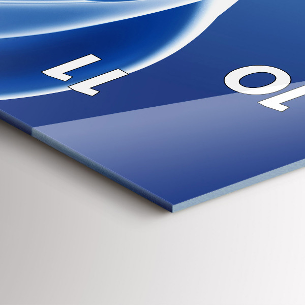 Ceas vertical de perete din sticlă Abstracție lichidă