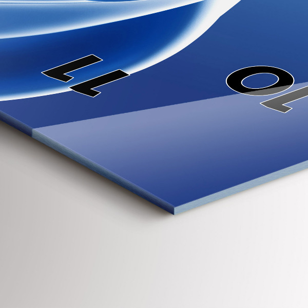 Ceas vertical de perete din sticlă Abstracție lichidă