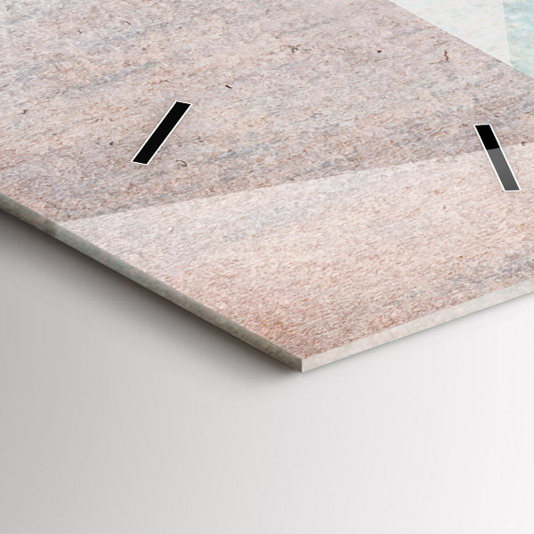 Ceas vertical de perete din sticlă Textura abstractă triunghiuri