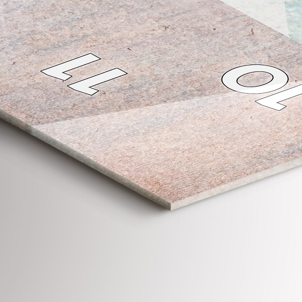 Ceas vertical de perete din sticlă Textura abstractă triunghiuri