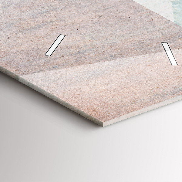 Ceas vertical de perete din sticlă Textura abstractă triunghiuri