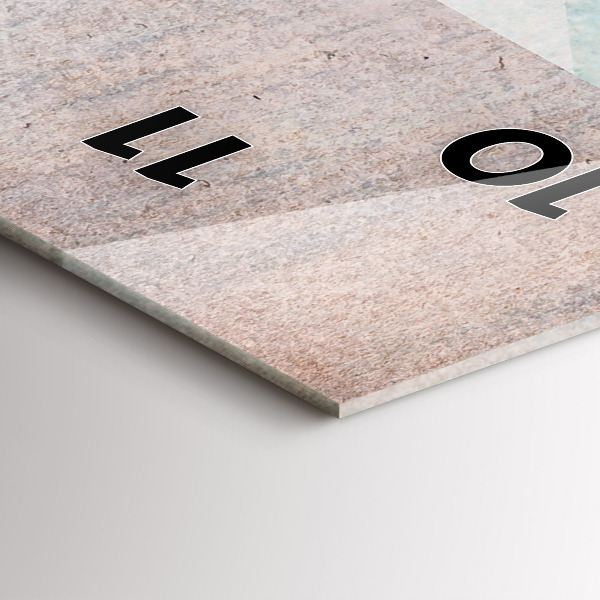 Ceas vertical de perete din sticlă Textura abstractă triunghiuri