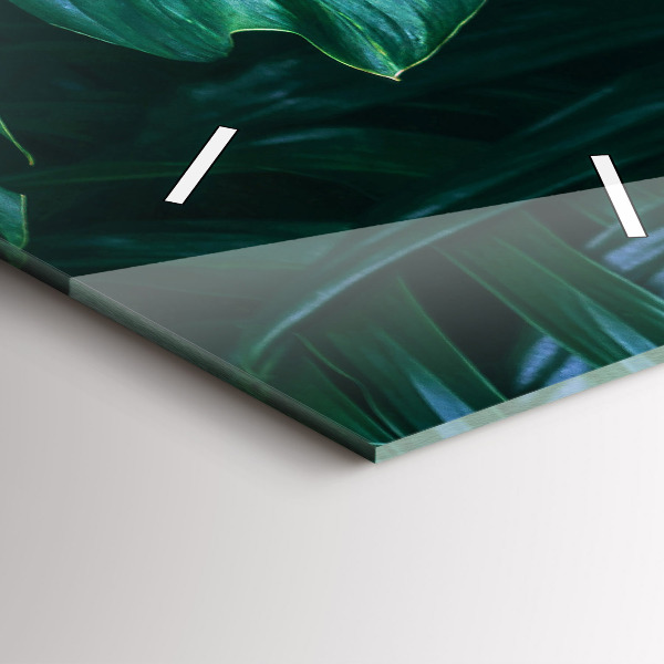 Ceas vertical de perete din sticlă Partea tropicală a naturii