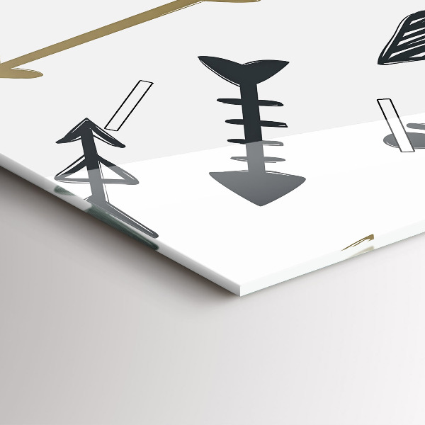 Ceas vertical de perete din sticlă Model geometric hipster