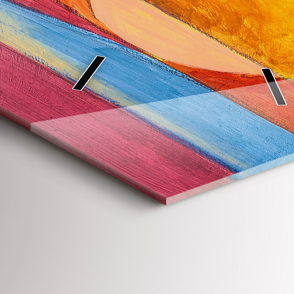 Ceas vertical de perete din sticlă Artă Decorație Abstracție