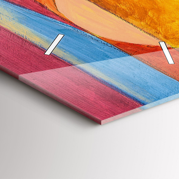 Ceas vertical de perete din sticlă Artă Decorație Abstracție