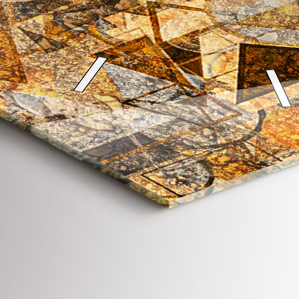 Ceas vertical de perete din sticlă Forme geometrice