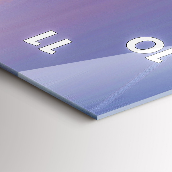 Ceas vertical de perete din sticlă Peisaj marin