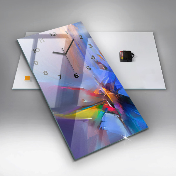 Ceas vertical de perete din sticlă Peisaj marin