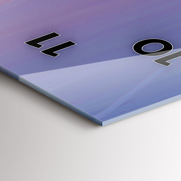 Ceas vertical de perete din sticlă Peisaj marin