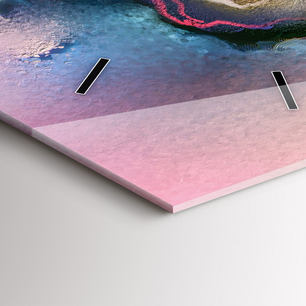 Ceas vertical de perete din sticlă Vopsele vărsate