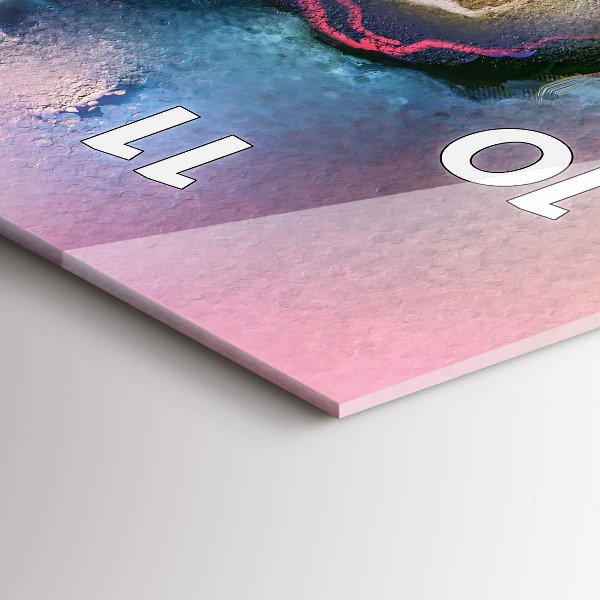 Ceas vertical de perete din sticlă Vopsele vărsate