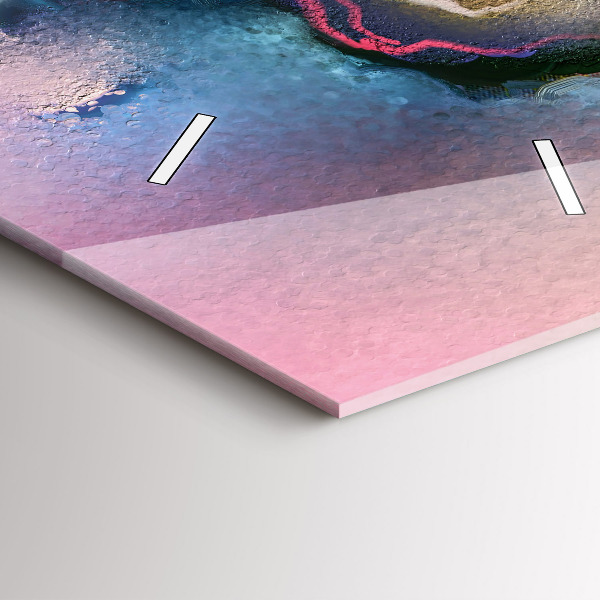 Ceas vertical de perete din sticlă Vopsele vărsate