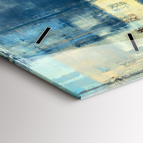 Ceas vertical de perete din sticlă Fundal colorat – abstracție