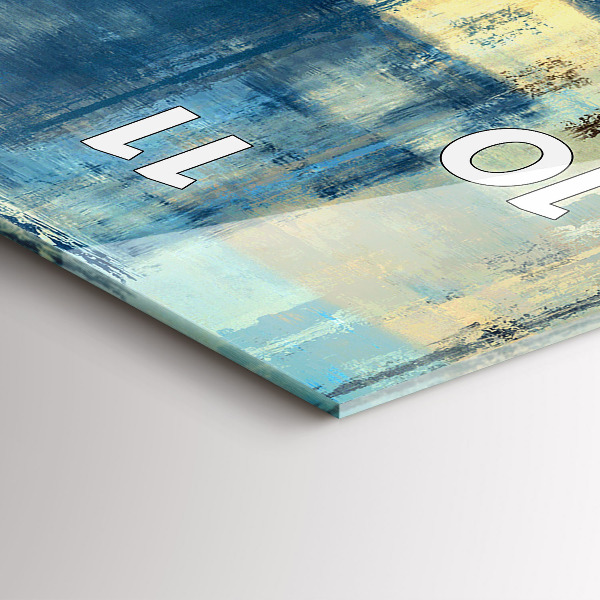 Ceas vertical de perete din sticlă Fundal colorat – abstracție