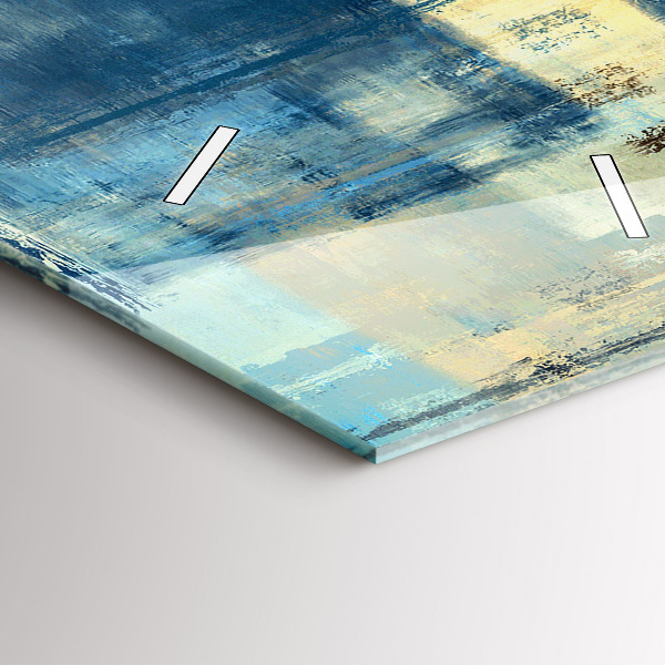 Ceas vertical de perete din sticlă Fundal colorat – abstracție