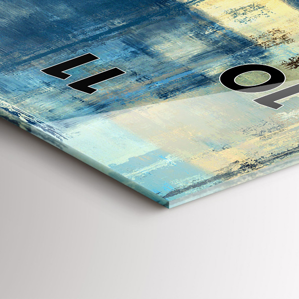 Ceas vertical de perete din sticlă Fundal colorat – abstracție