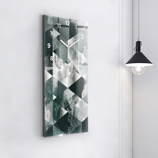 Ceas vertical de perete din sticlă Valuri abstracte ale mării