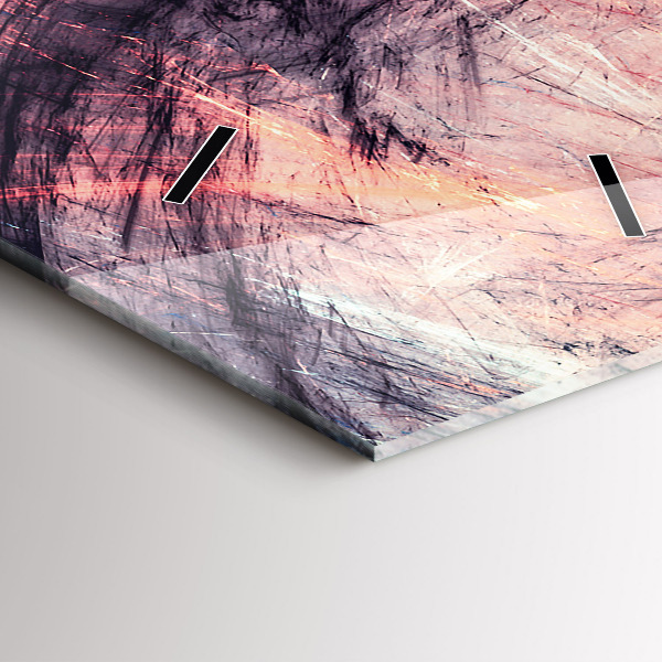 Ceas vertical de perete din sticlă Imagine abstractă