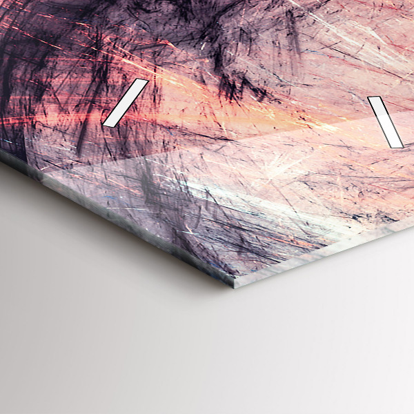 Ceas vertical de perete din sticlă Imagine abstractă