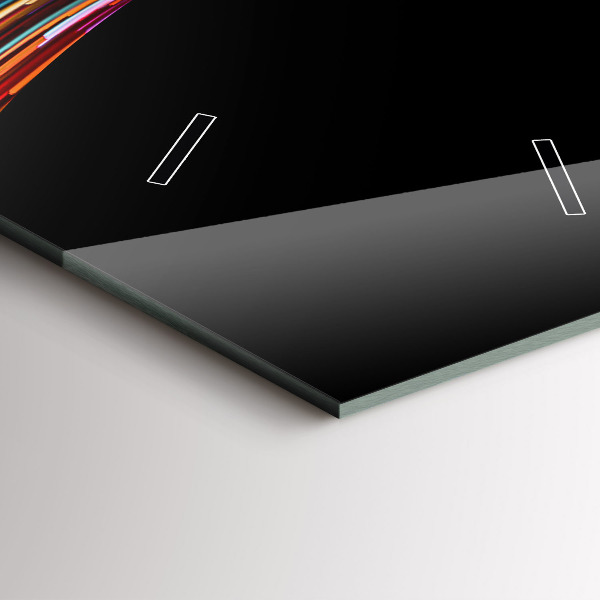 Ceas vertical de perete din sticlă Artă emoțională