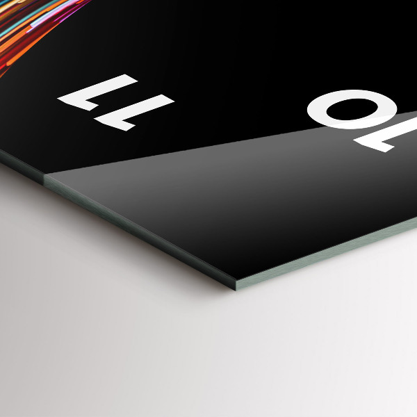 Ceas vertical de perete din sticlă Artă emoțională