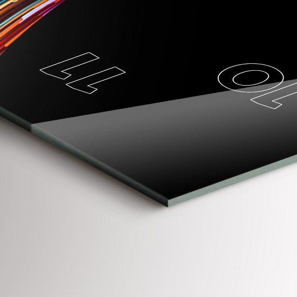 Ceas vertical de perete din sticlă Artă emoțională